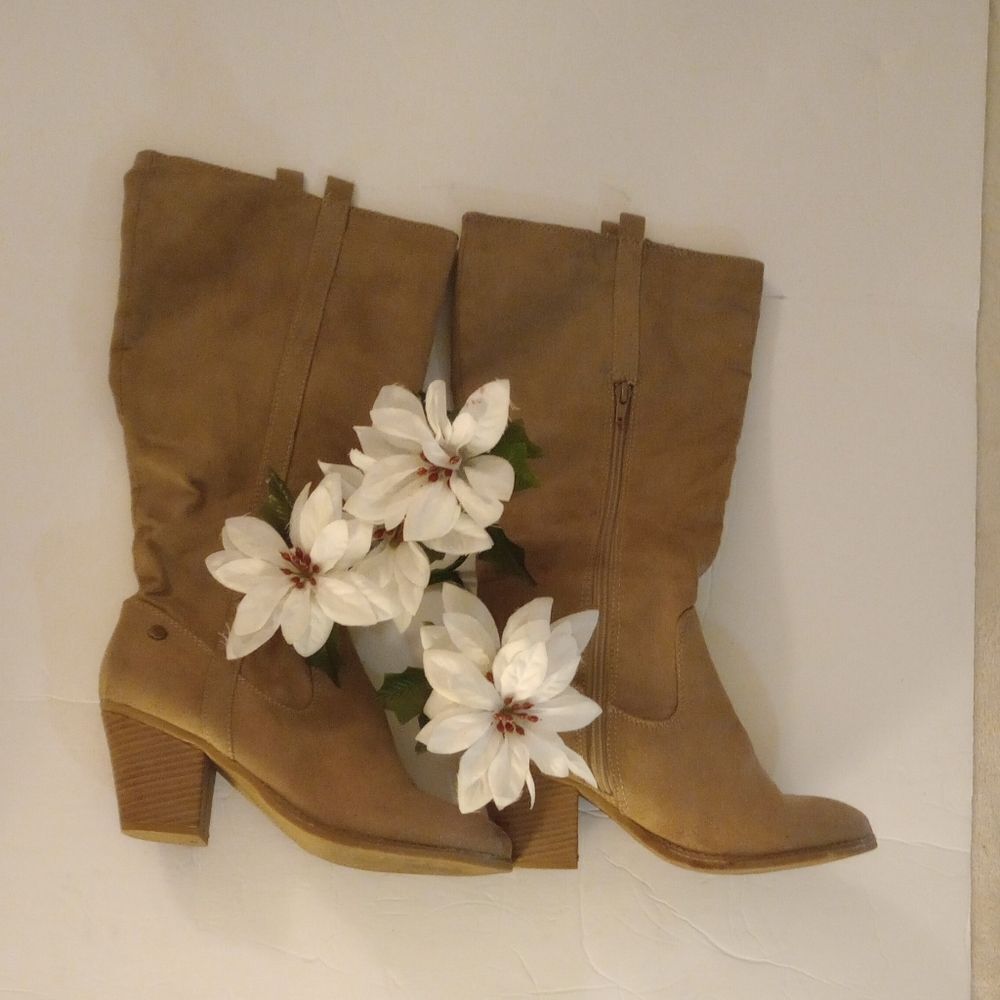 🆕👢Makalu Goli Heeled Riding Boots - Tan